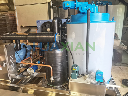 Industrial 5 Ton Seawater Cooling Condenser Salt Water Ice Maker Machine for Boats